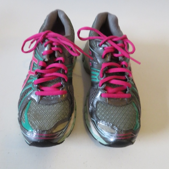 asics grey and pink